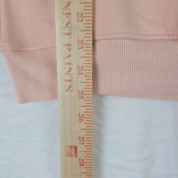 Sweatshirt Hoodie Women Small Peach Kangaroo Pockets Long Sleeve Pullover - Picture 7 of 9